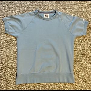 TODD SNYDER X CHAMPION Short Sleeve Sweatshirt Powder Blue LARGE